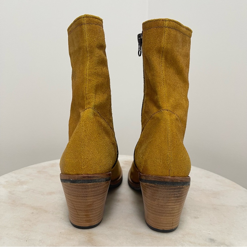 Miss L Fire Jane Mustard Boots Size EU 38 US 7.5 - Picture 5 of 12